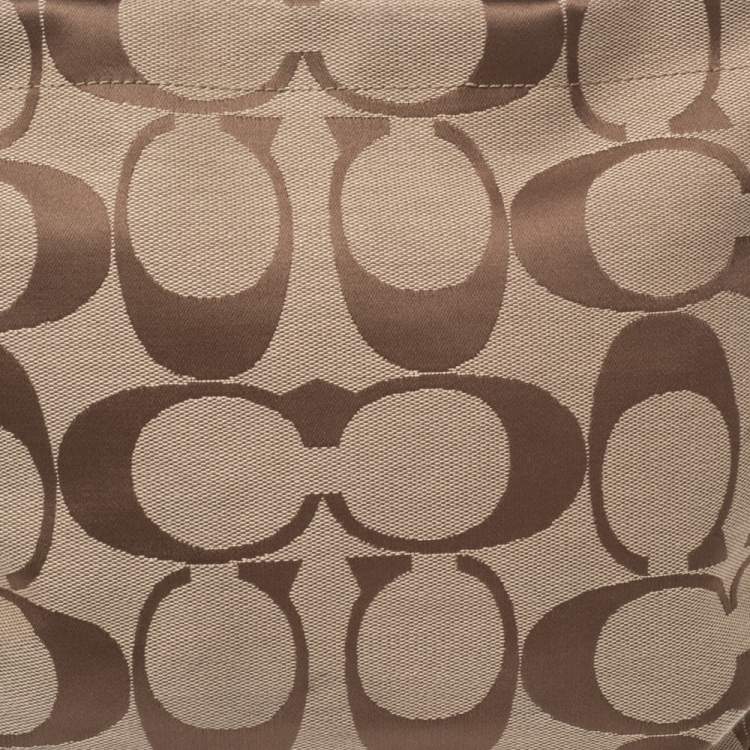 Coach Beige Signature Canvas Hobo