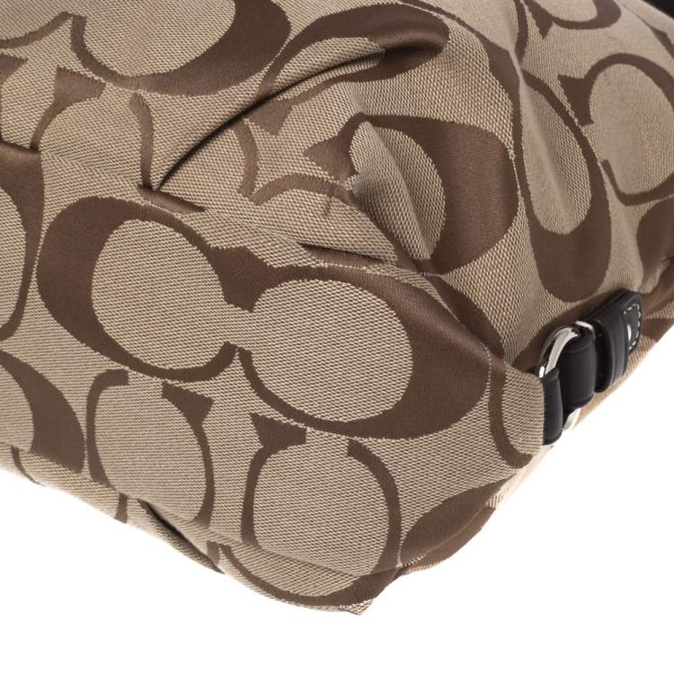 Coach Beige Signature Canvas Hobo