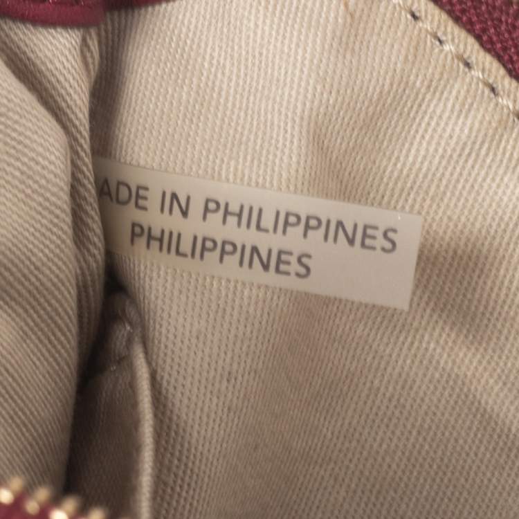 Pre Owned Coach Burgundy Leather Crossbody Messenger Bag