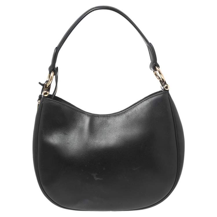 Pre Owned Coach Black Leather Nomad Hobo 