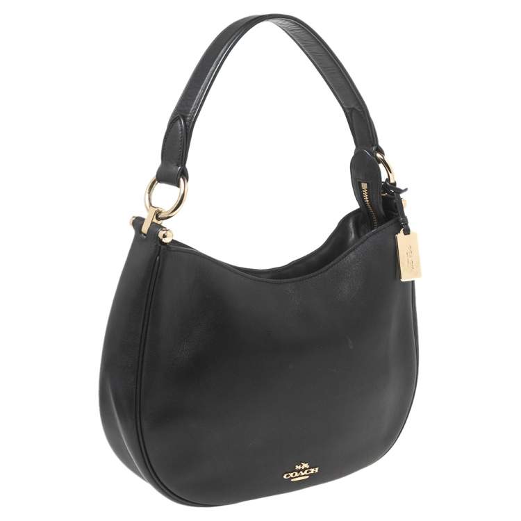 Pre Owned Coach Black Leather Nomad Hobo 