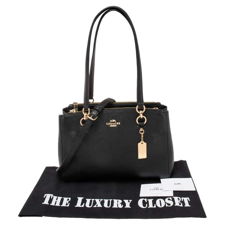 Coach Black Leather Etta Carryall Satchel Coach | The Luxury Closet