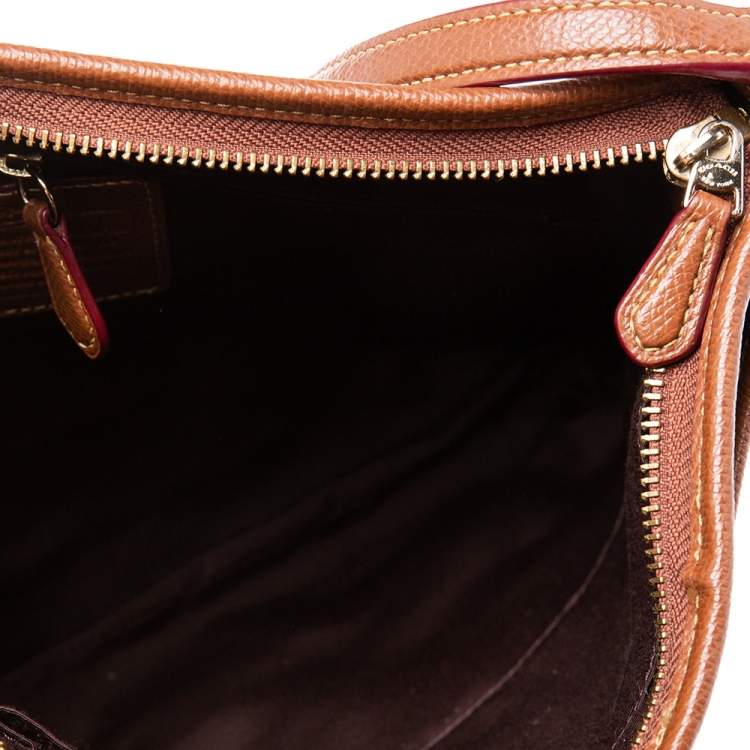 Pre Owned Coach Beige Signature Coated Canvas and Leather File Messenger Bag