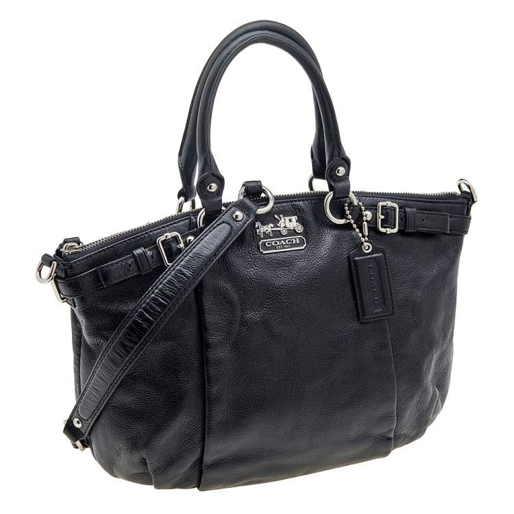 Pre Owned Coach Black Leather Sophia Madison Satchel