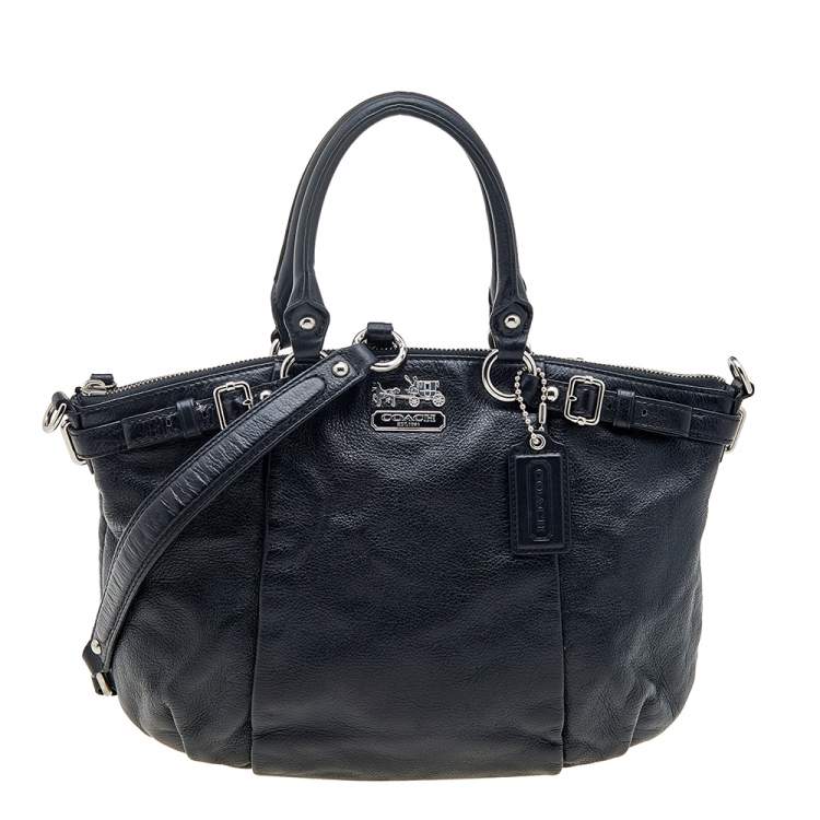 Pre Owned Coach Black Leather Sophia Madison Satchel