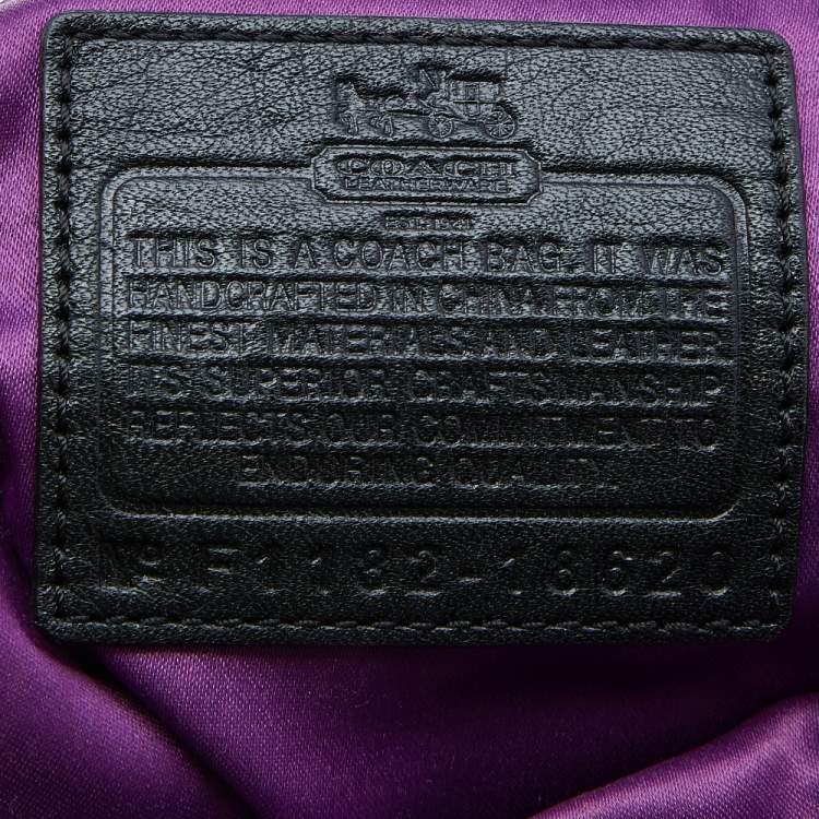 Pre Owned Coach Black Gathered Leather Sophia Madison Satchel