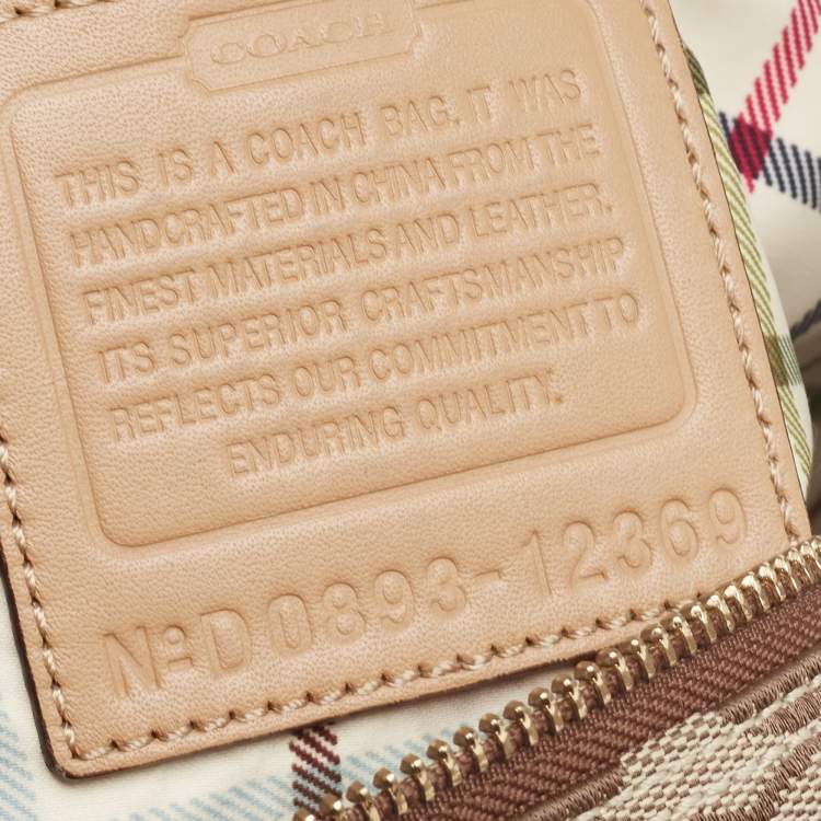 Pre Owned Coach Beige/Tan Signature Canvas Bleecker Tote