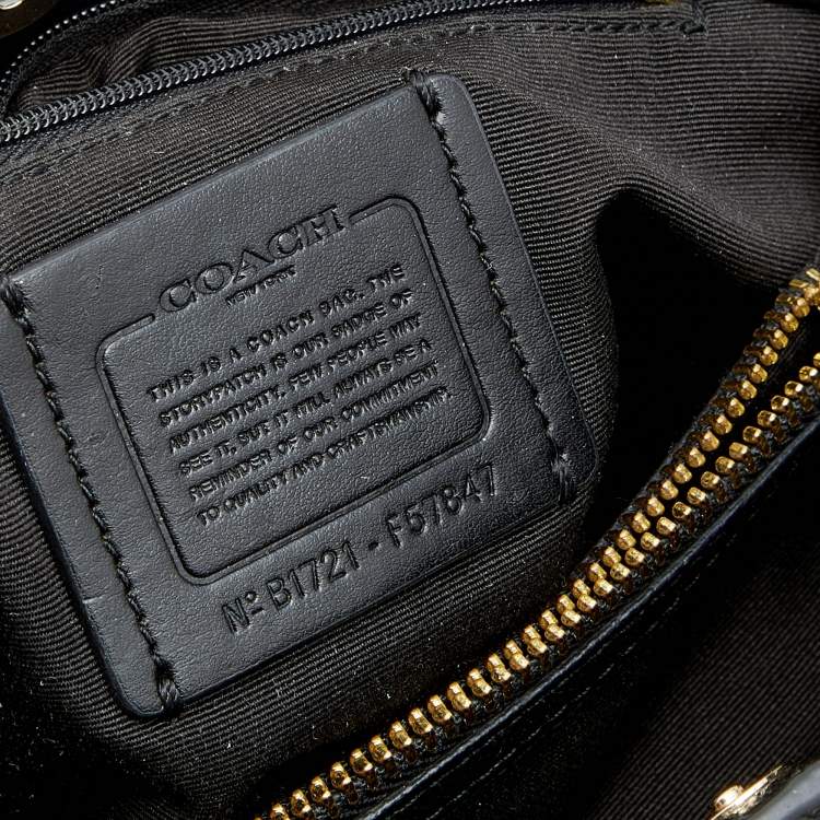 Pre Owned Coach Black Leather Minetta Satchel