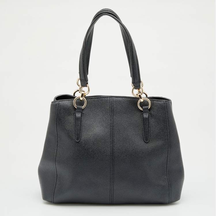 Pre Owned Coach Black Leather Minetta Satchel