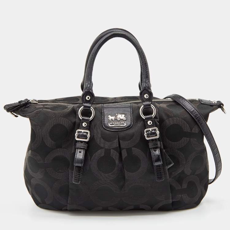 Coach Black Fabric and Leather Madison Juliette Satchel Coach | The ...