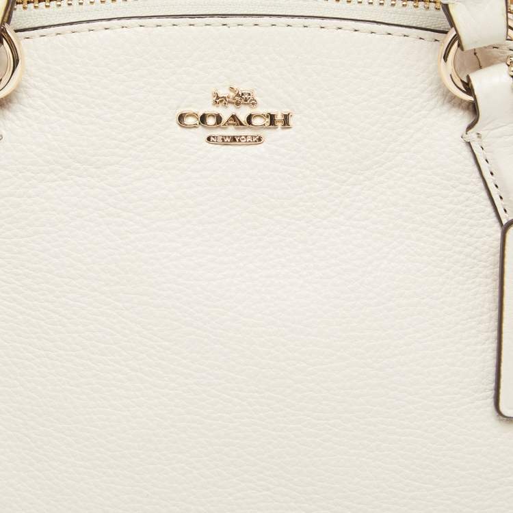 Pre Owned Coach Off White Leather Mini Kelsey Satchel