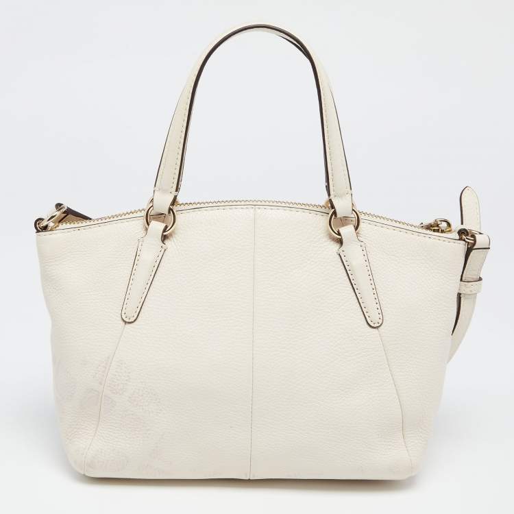 Pre Owned Coach Off White Leather Mini Kelsey Satchel