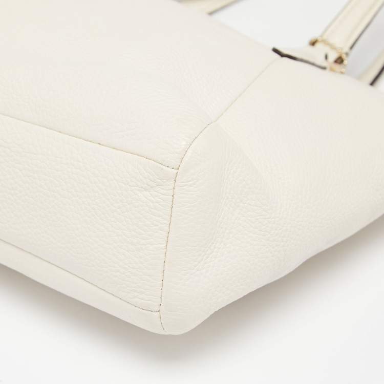 Pre Owned Coach Off White Leather Mini Kelsey Satchel