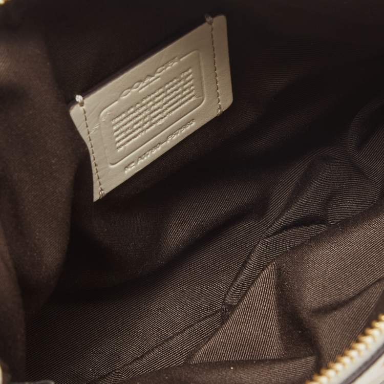 Pre Owned Coach Off White Leather Mini Kelsey Satchel