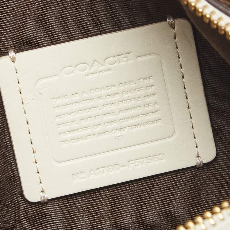 Pre Owned Coach Off White Leather Mini Kelsey Satchel