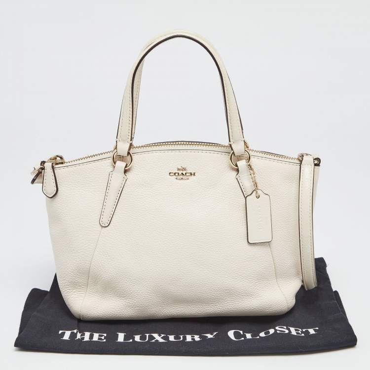 Pre Owned Coach Off White Leather Mini Kelsey Satchel