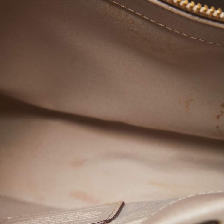 Pre Owned Coach Beige/Vanilla Leather Small Margot Carryall Satchel