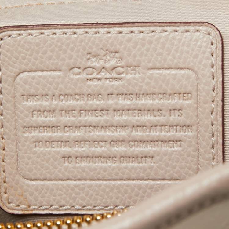Pre Owned Coach Beige/Vanilla Leather Small Margot Carryall Satchel