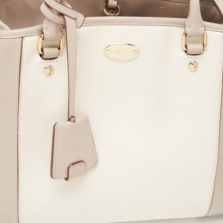 Pre Owned Coach Beige/Vanilla Leather Small Margot Carryall Satchel