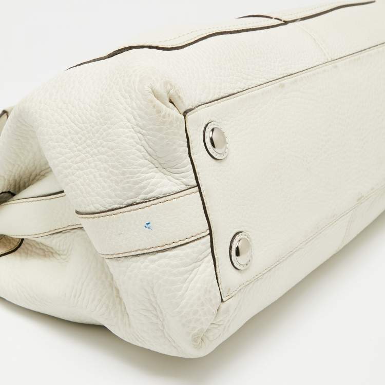 Pre Owned Coach White Leather Penelope Tote