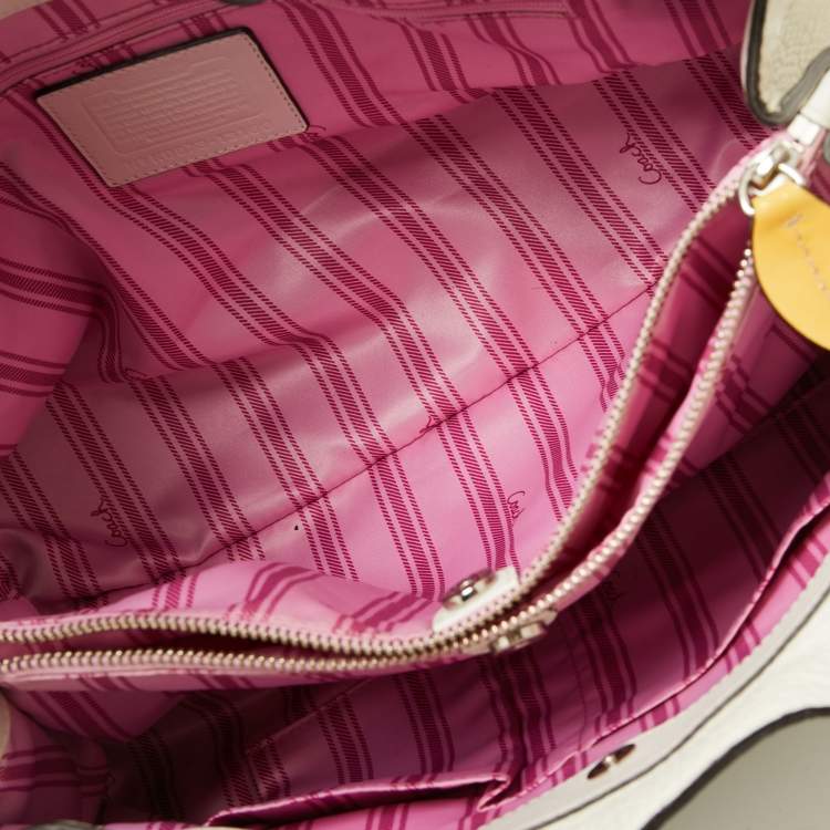 Pre Owned Coach White Leather Penelope Tote