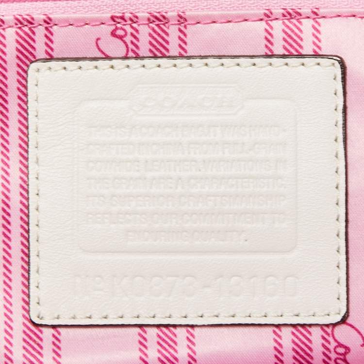 Pre Owned Coach White Leather Penelope Tote