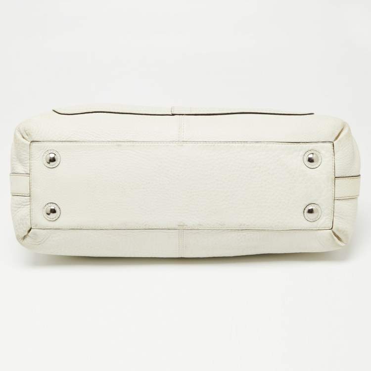 Pre Owned Coach White Leather Penelope Tote