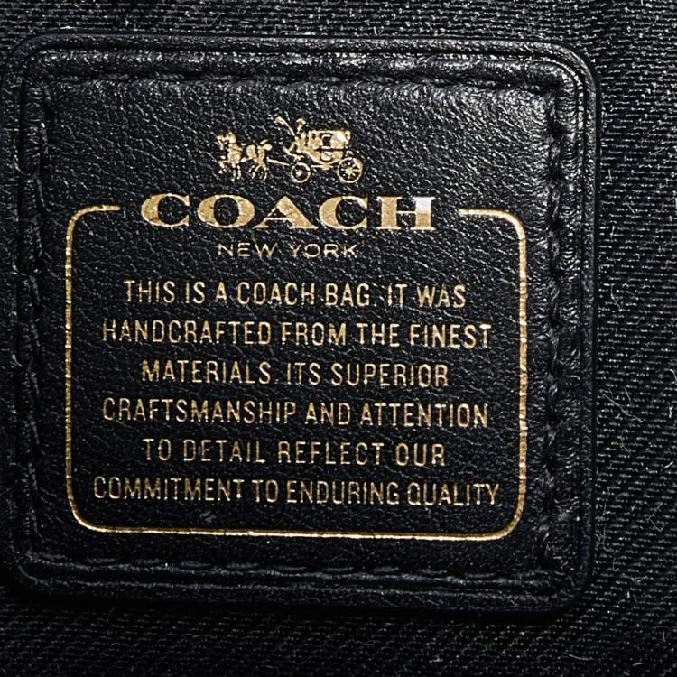 Pre Owned Coach Black Leather Swagger Tote