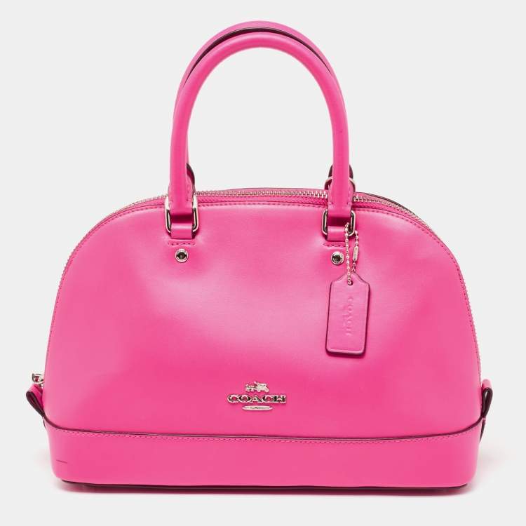 Coach Pink Coated Canvas and Leather Sierra Satchel Coach | The Luxury  Closet
