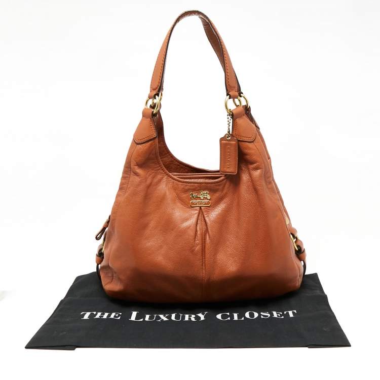 Pre Owned Coach Brown Leather Madison Hobo
