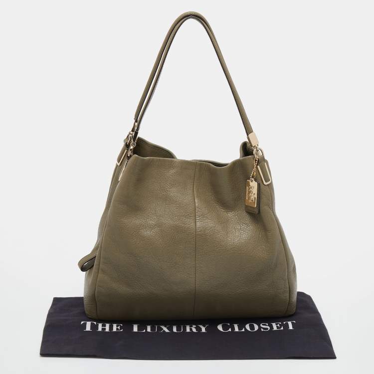 Pre Owned Coach Green Leather Phoebe Madison Shoulder Bag