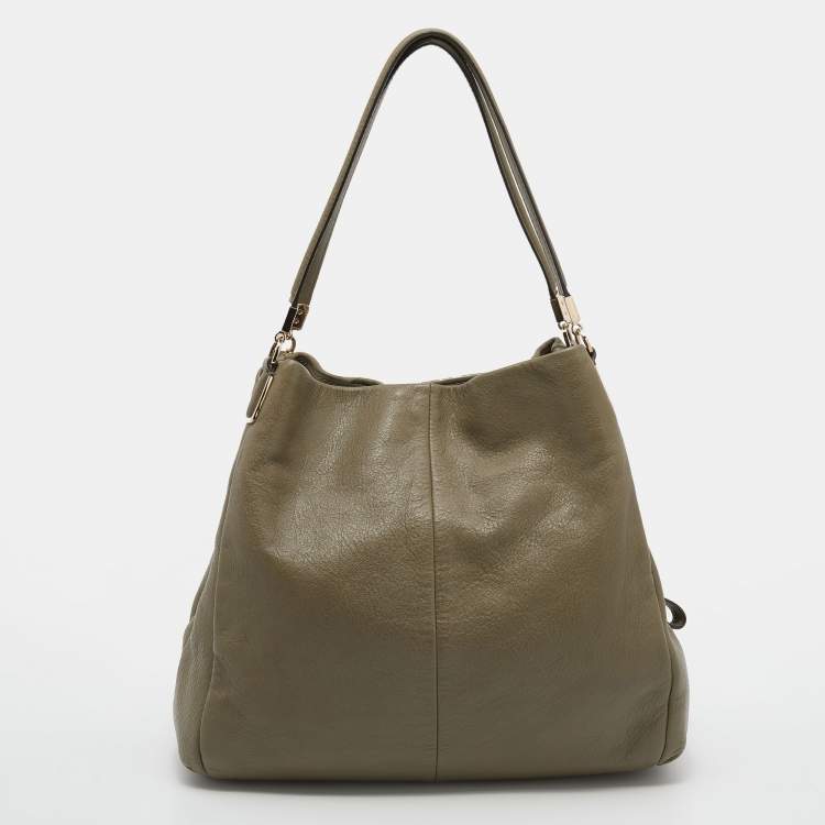 Pre Owned Coach Green Leather Phoebe Madison Shoulder Bag
