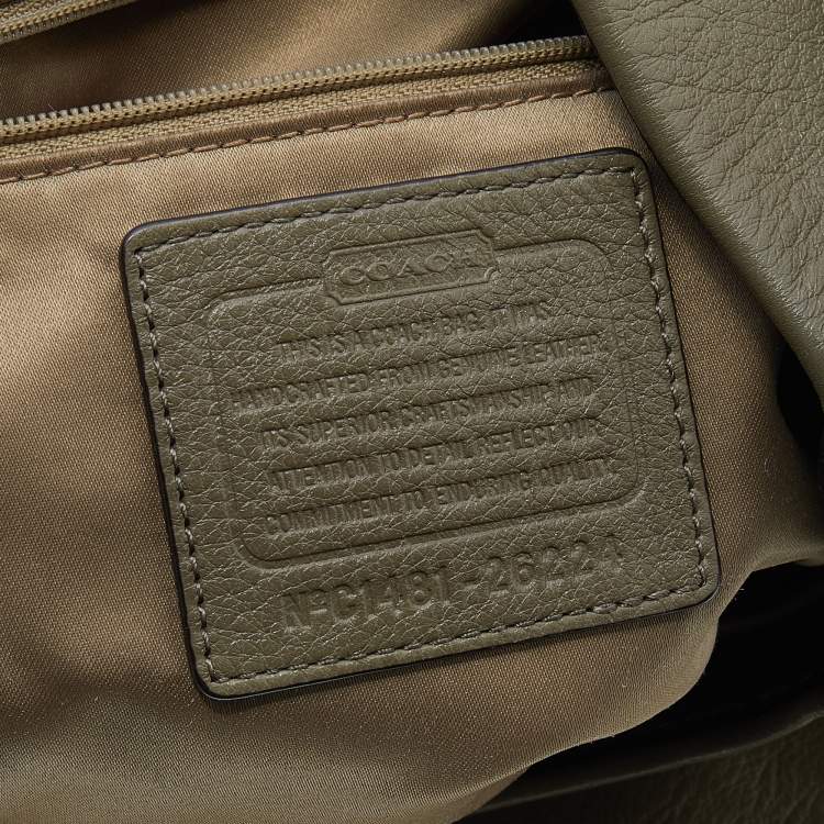 Pre Owned Coach Green Leather Phoebe Madison Shoulder Bag