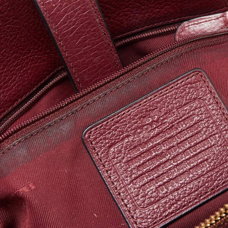 Pre Owned Coach Burgundy Leather Mercer 30 Satchel