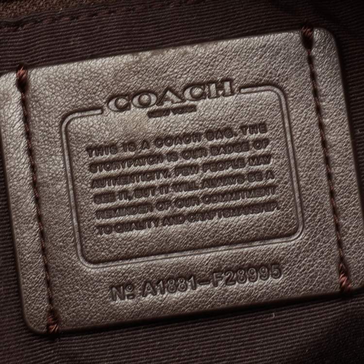 Pre Owned Coach Off White/Black Leather and Nylon Mini Charlie Backpack  