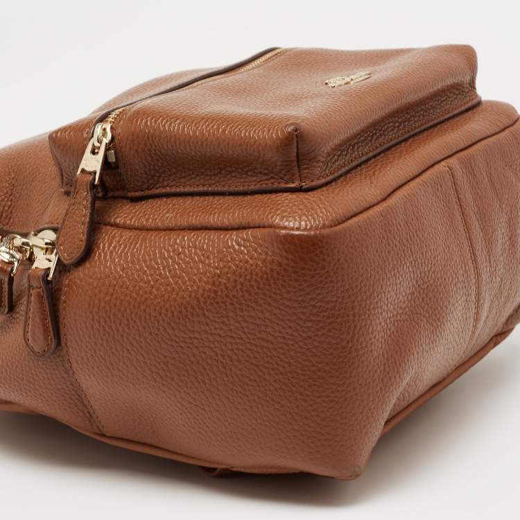 Pre Owned Coach Tan Leather Mini Charlie Backpack  