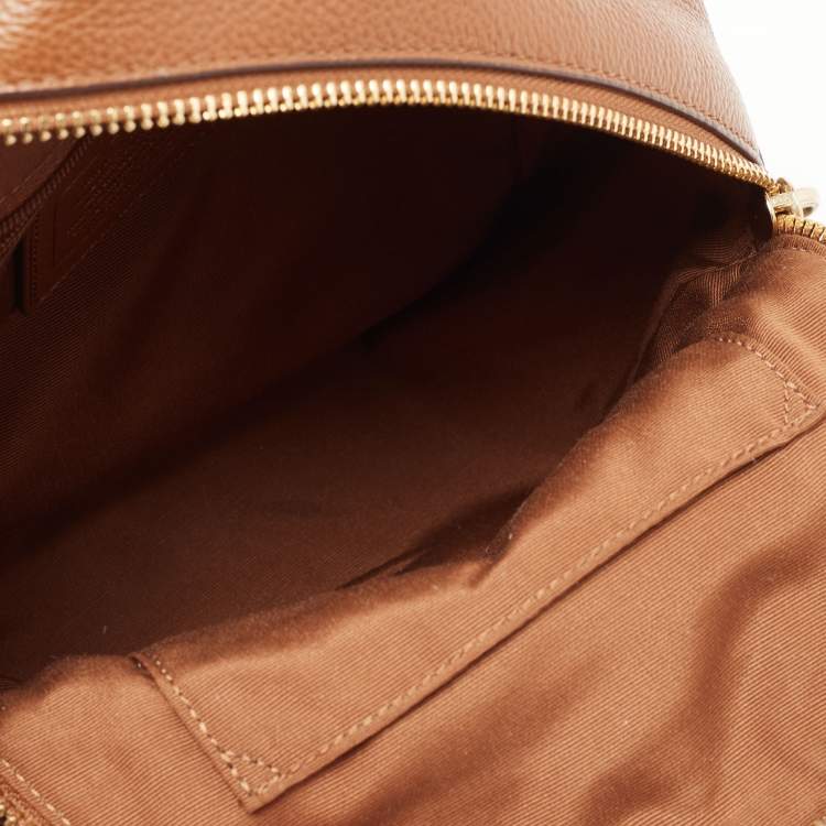Pre Owned Coach Tan Leather Mini Charlie Backpack  