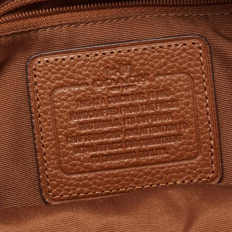 Pre Owned Coach Tan Leather Mini Charlie Backpack  