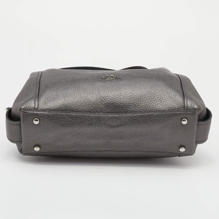 Pre Owned Coach Grey Leather Edie Shoulder Bag