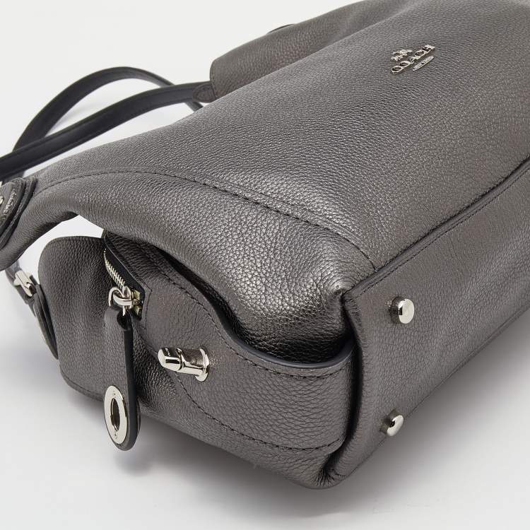 Pre Owned Coach Grey Leather Edie Shoulder Bag