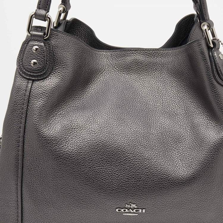 Pre Owned Coach Grey Leather Edie Shoulder Bag
