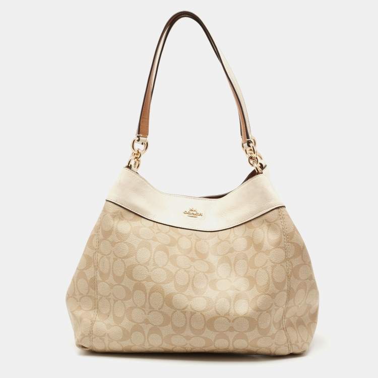 Coach lexy shoulder deals bag in signature