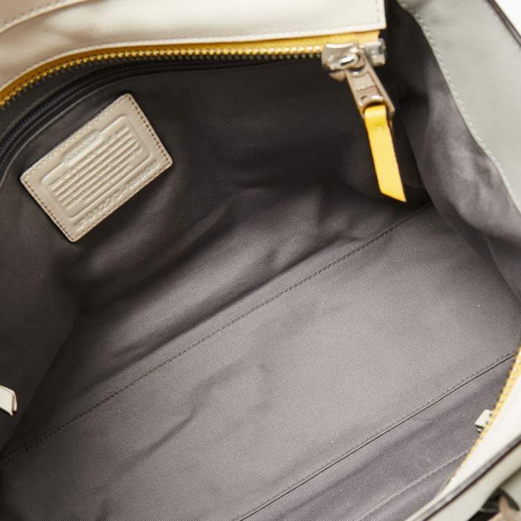 Pre Owned Coach Multicolor Leather Legacy Candace Tote