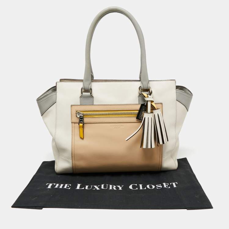 Pre Owned Coach Multicolor Leather Legacy Candace Tote
