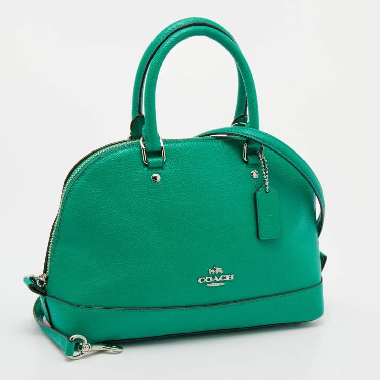 Pre Owned Coach Green Leather Sierra Satchel
