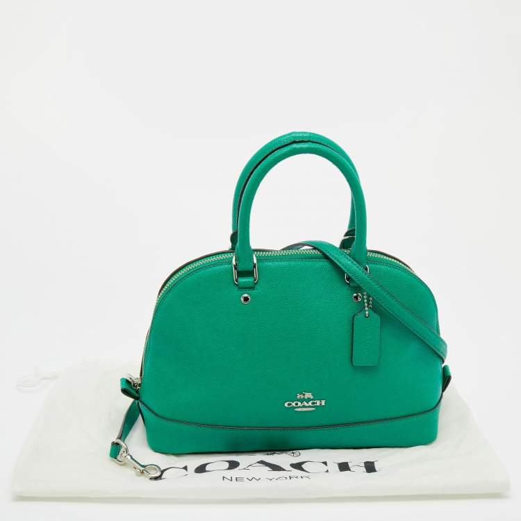 Pre Owned Coach Green Leather Sierra Satchel