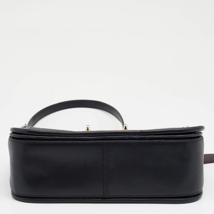 Pre Owned Coach Black Leather Swagger Shoulder Bag