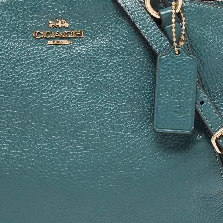Pre Owned Coach Green Leather Small Kelsey Satchel
