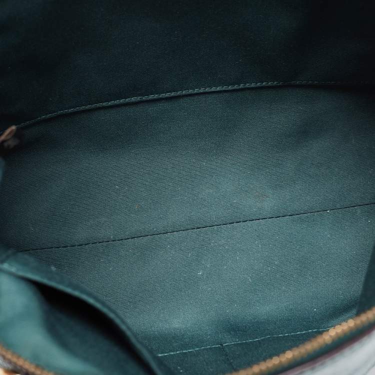 Pre Owned Coach Green Leather Small Kelsey Satchel