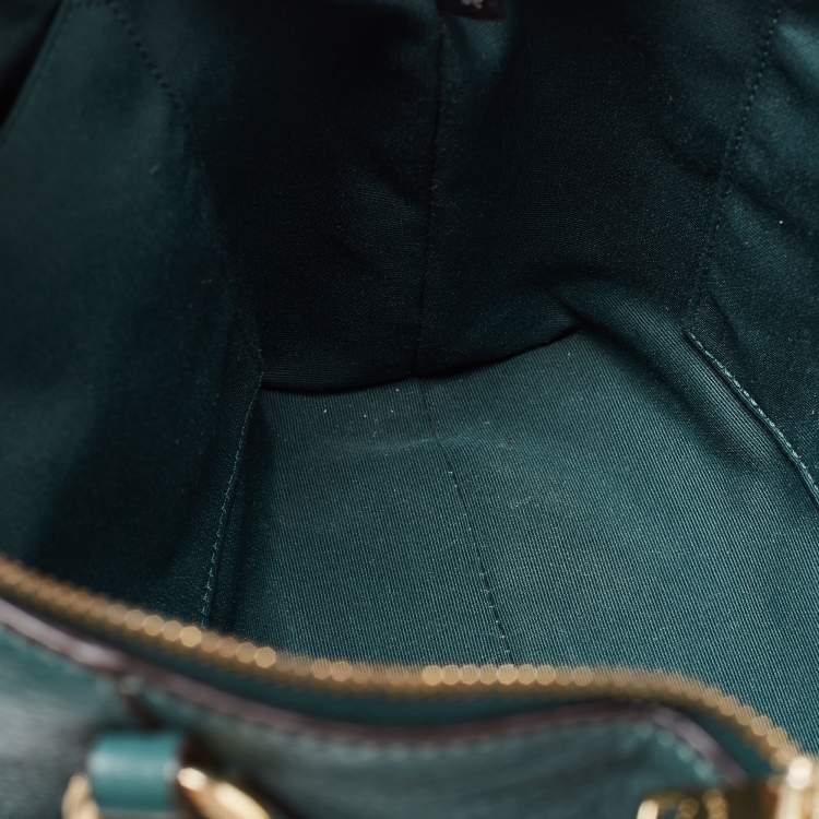 Pre Owned Coach Green Leather Small Kelsey Satchel